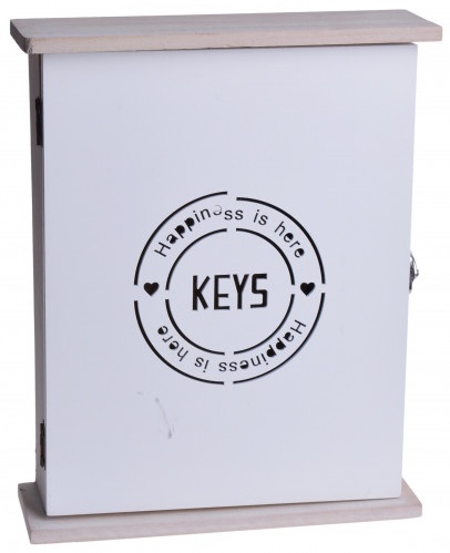 Bílá skříňka na klíče Keys