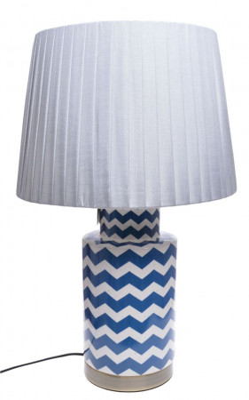 detail Stolní lampa s modrým dekorem GD DESIGN