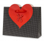 náhled Černá taška s červeným srdcem GD DESIGN