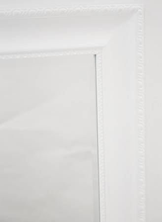 detail Dřevěné zrcadlo bílé GD DESIGN