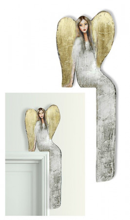 detail Dřevěný anděl na dveře GD DESIGN