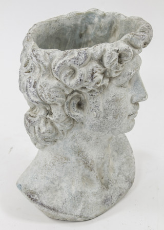 detail Květináč hlava z kameniny GD DESIGN