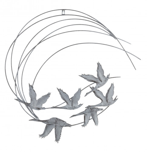 Kovová dekorace labutě ve větru