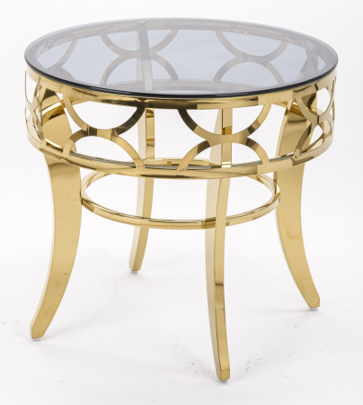 detail Konfereční stolek zlatý kouřová deska GD DESIGN