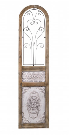 detail Nástěnný panel dřevěný s kovanými ornamenty GD DESIGN