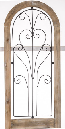 detail Nástěnný panel dřevěný s kovanými ornamenty GD DESIGN