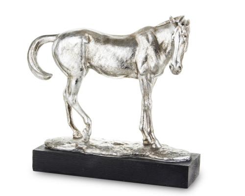 Soška kůň stříbrný