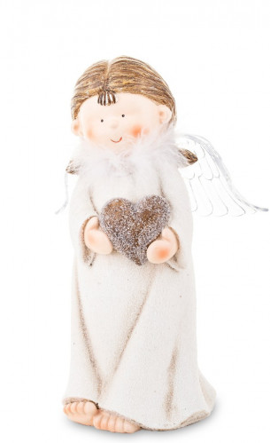 Vánoční figurka anděl chlapeček s led osvětlením