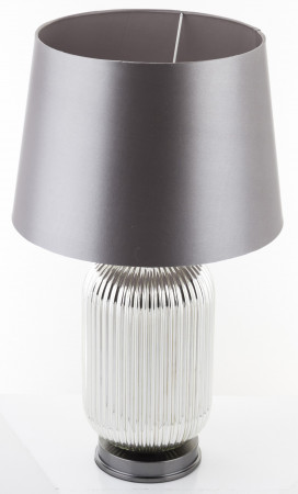 detail Skleněná stolní lampa s šedým stínidlem GD DESIGN