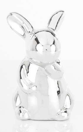 detail Dekorace stříbrný králík GD DESIGN