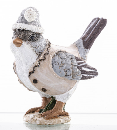 detail Figurka zimní ptáček s vestou GD DESIGN