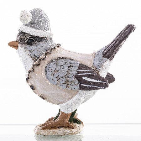 detail Figurka zimní ptáček s vestou GD DESIGN