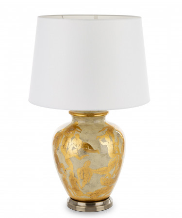 detail Keramická lampa se zlatými postavami GD DESIGN