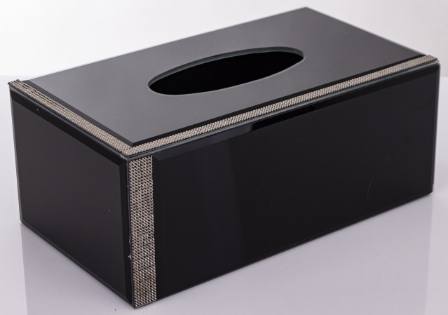 detail Elegantní černá krabička na kapesníky GD DESIGN