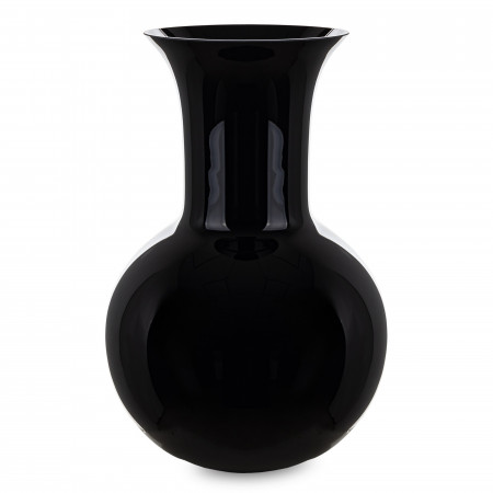 detail Černá váza sklo 33 cm GD DESIGN