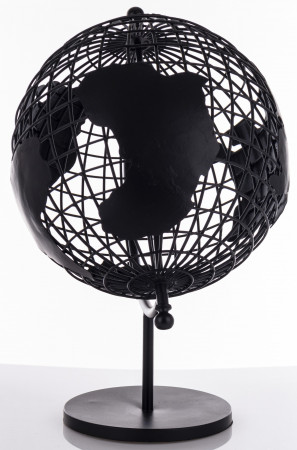 detail Globus kov černý 47 cm GD DESIGN