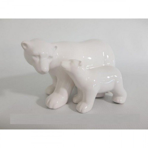 Bílý keramický medvěd